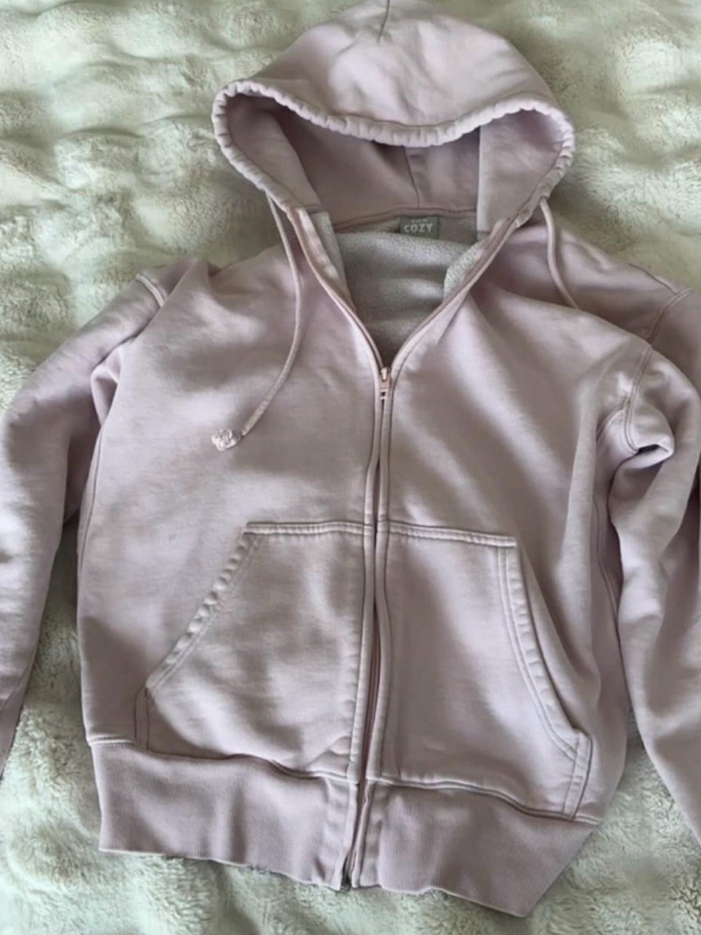 Cozy Pink Zip-Up Hoodie Jacket